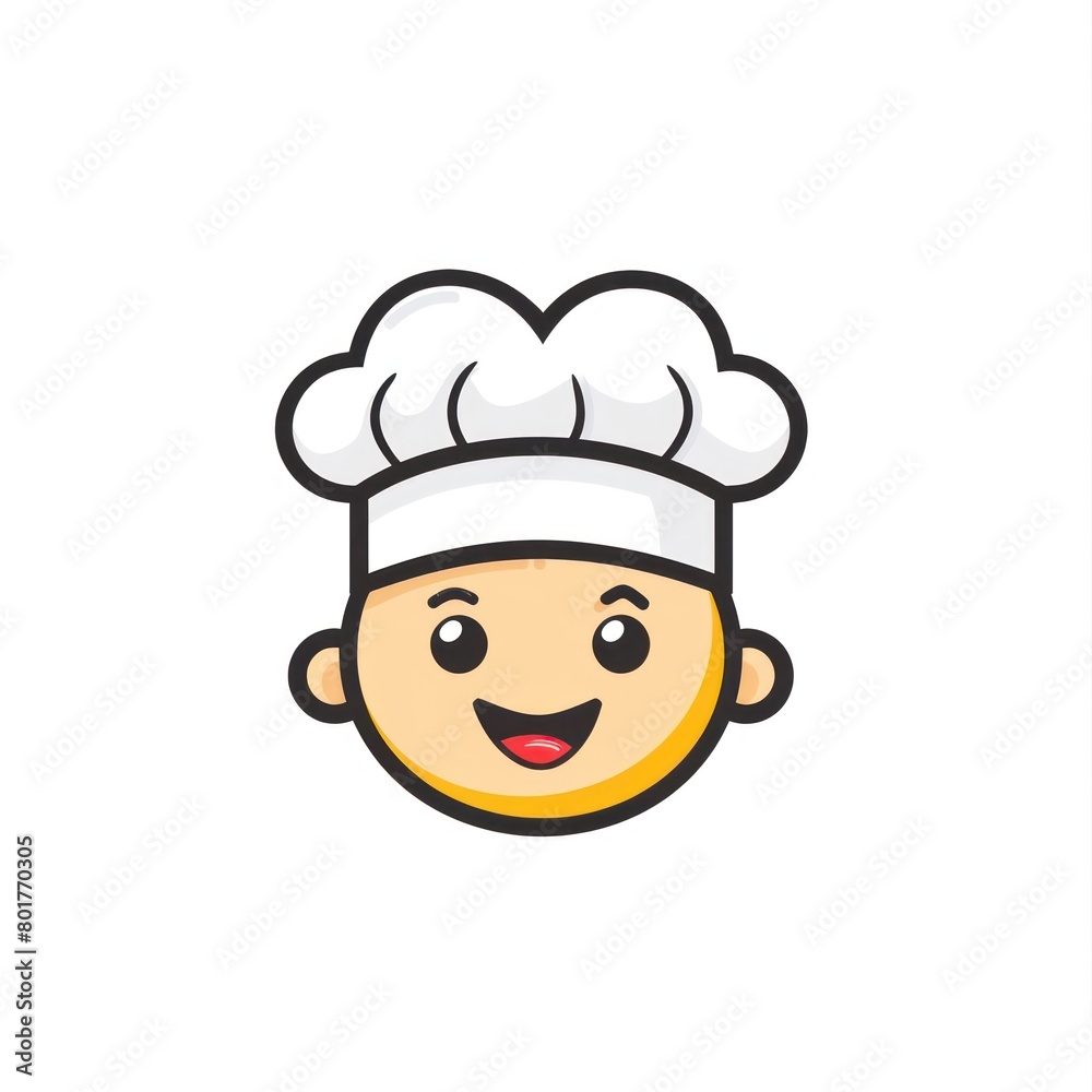 restaurant menu small chef cap emoji at white background restaurant menu small chef cap emoji at white background