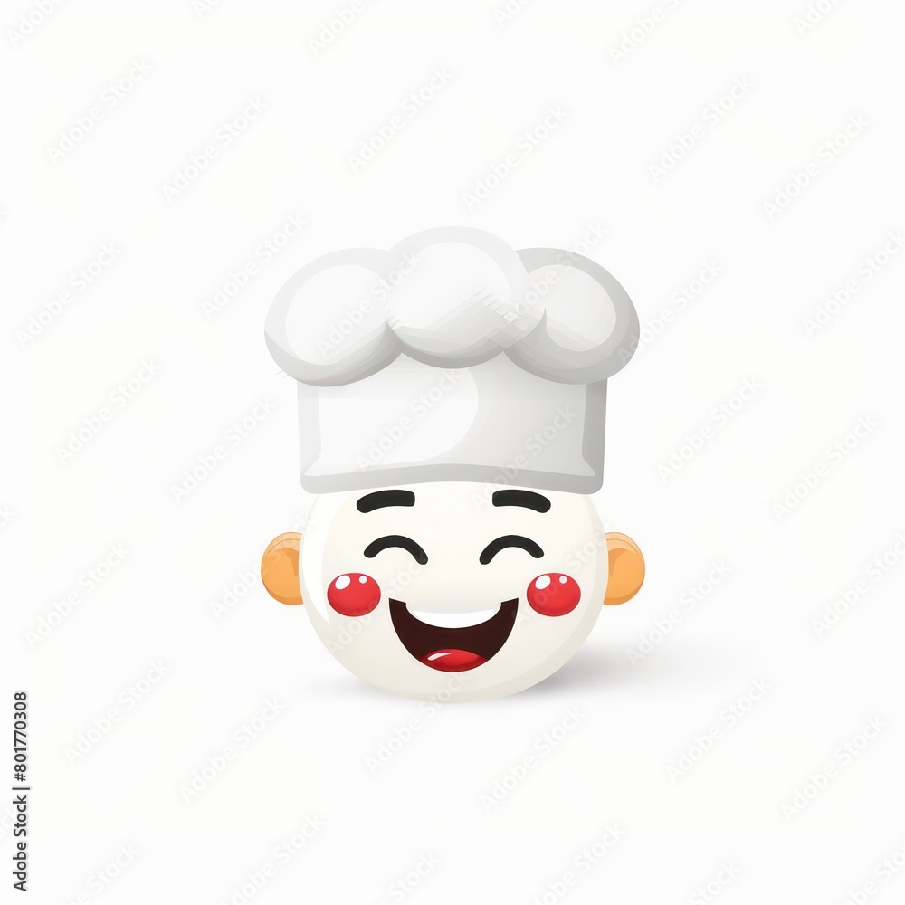 restaurant menu small chef cap emoji at white background restaurant menu small chef cap emoji at white background