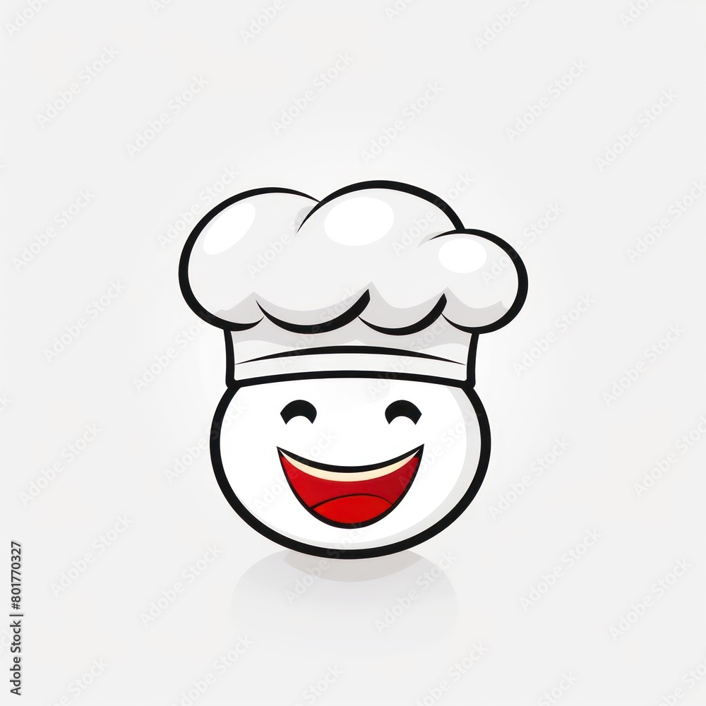restaurant menu small chef cap emoji at white background restaurant menu small chef cap emoji at white background