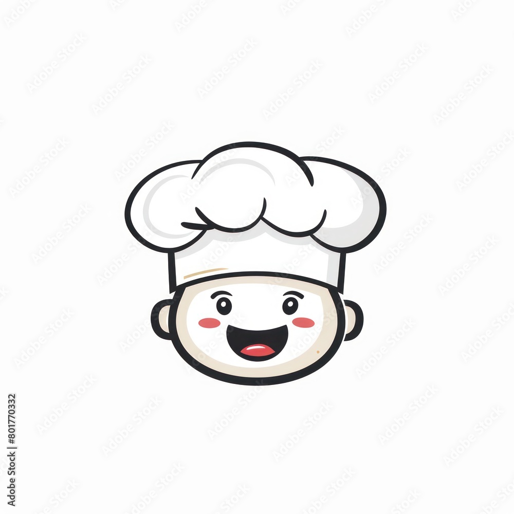 restaurant menu small chef cap emoji at white background restaurant menu small chef cap emoji at white background