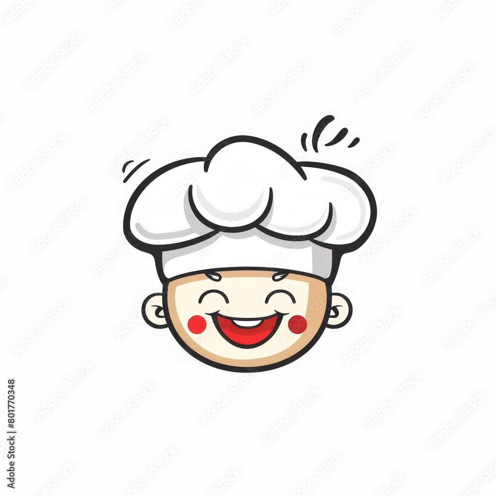 restaurant menu small chef cap emoji at white background restaurant menu small chef cap emoji at white background