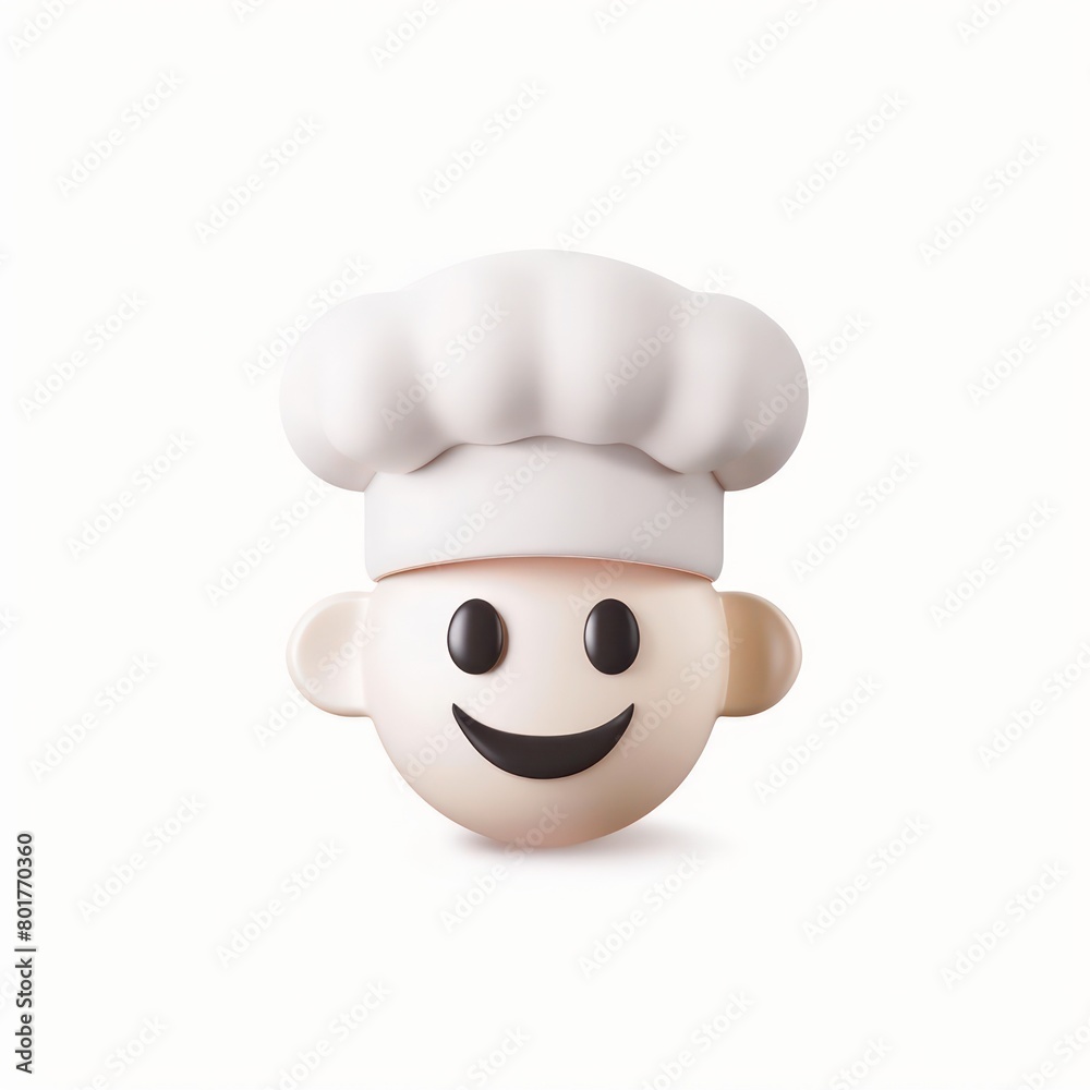 restaurant menu small chef cap emoji at white background restaurant menu small chef cap emoji at white background