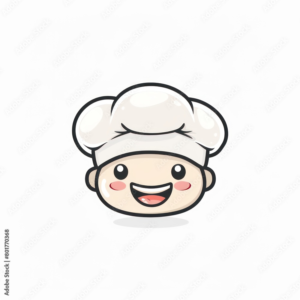 restaurant menu small chef cap emoji at white background restaurant menu small chef cap emoji at white background