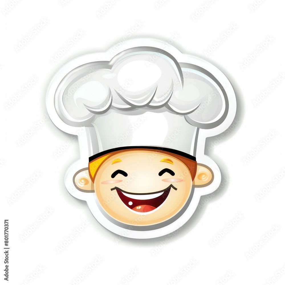 restaurant menu small chef cap emoji at white background restaurant menu small chef cap emoji at white background