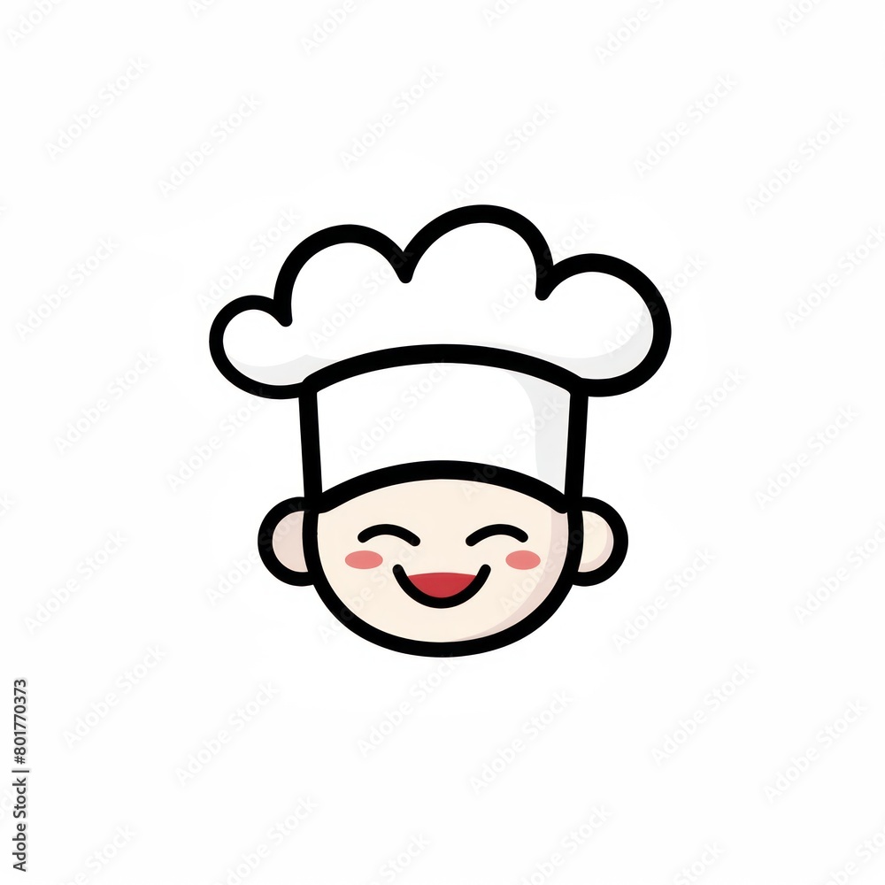 restaurant menu small chef cap emoji at white background restaurant menu small chef cap emoji at white background