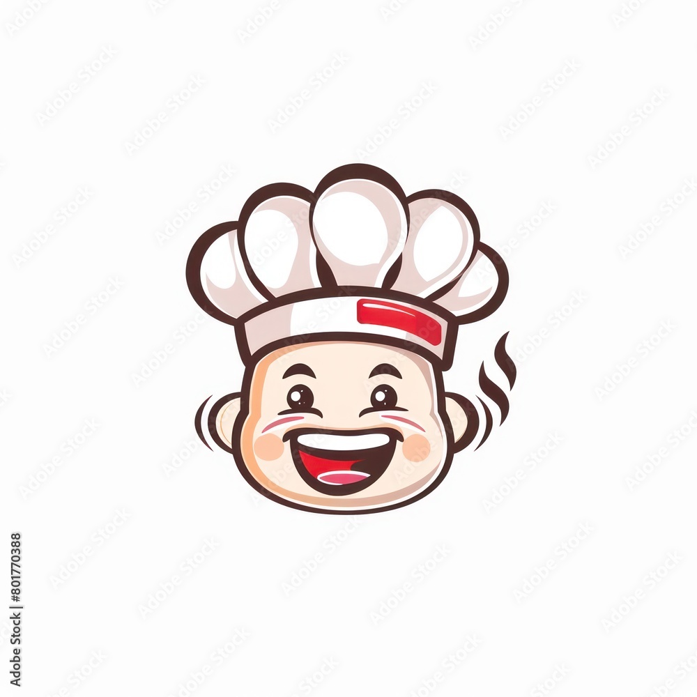 restaurant menu small chef cap emoji at white background restaurant menu small chef cap emoji at white background