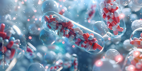Exploring the Science of Probiotics on a Biological Background. photo