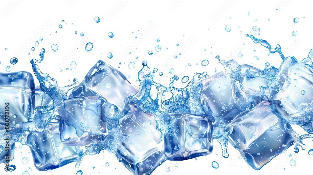 ice cubes transparency, imperfections ice, air bubbles and tiny cracks, light refraction white background ice cubes transparency, imperfections ice, air bubbles and tiny cracks, light refraction white background