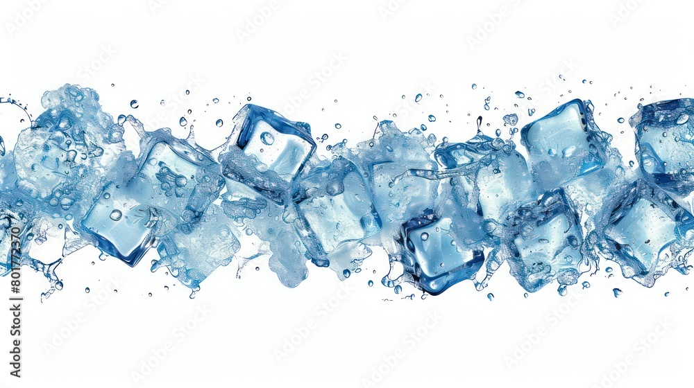 ice cubes transparency, imperfections ice, air bubbles and tiny cracks, light refraction white background ice cubes transparency, imperfections ice, air bubbles and tiny cracks, light refraction white background