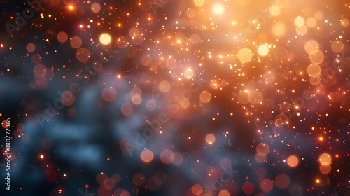 Abstract cream background with blurry festival lights and outdoor celebration bokeh © SHOHIDGraphics