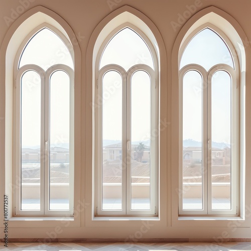 windows white arches beige color © STOCKYE STUDIO