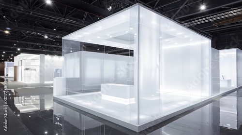 exhibition booth white led screen, white lighting