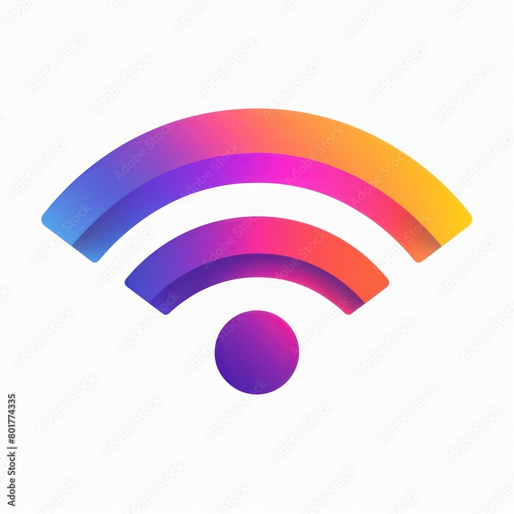 wifi 7 icon design logo at white background wifi 7 icon design logo at white background