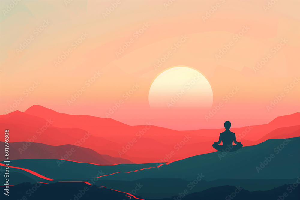 A poster background designed for a mental health gathering, focusing on meditation. The design features serene imagery, such as calm landscapes or symbolic elements like peaceful waters A poster background designed for a mental health gathering, focusing on meditation. The design features serene imagery, such as calm landscapes or symbolic elements like peaceful waters