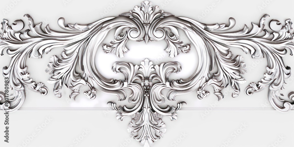 neo baroque ornament on a white background neo baroque ornament on a white background