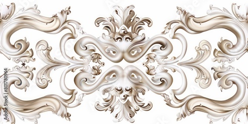 neo baroque ornament on a white background