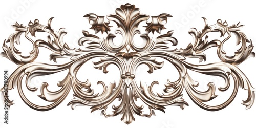 neo baroque ornament on a white background photo
