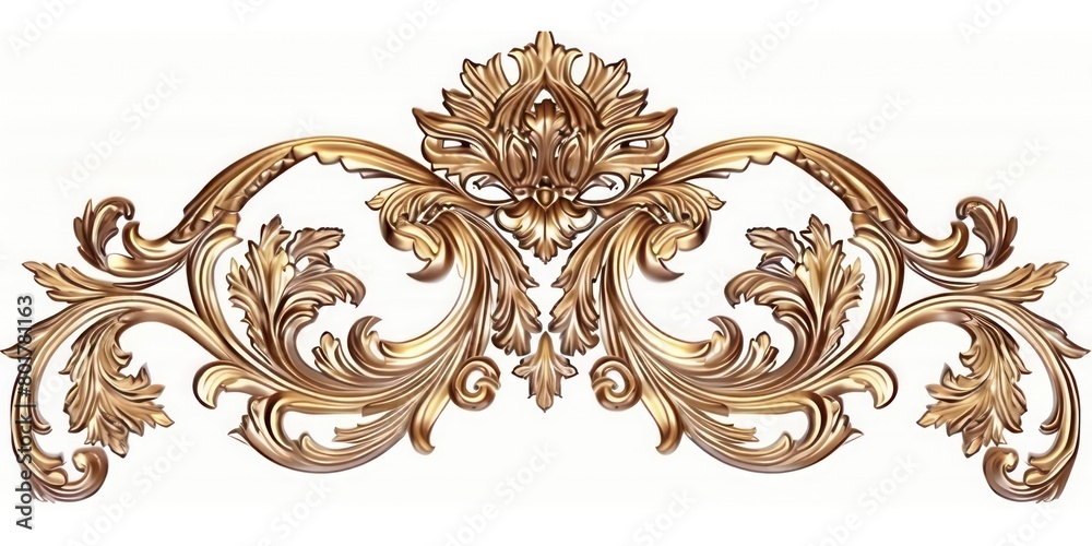 neo-baroque ornament on a white background neo-baroque ornament on a white background
