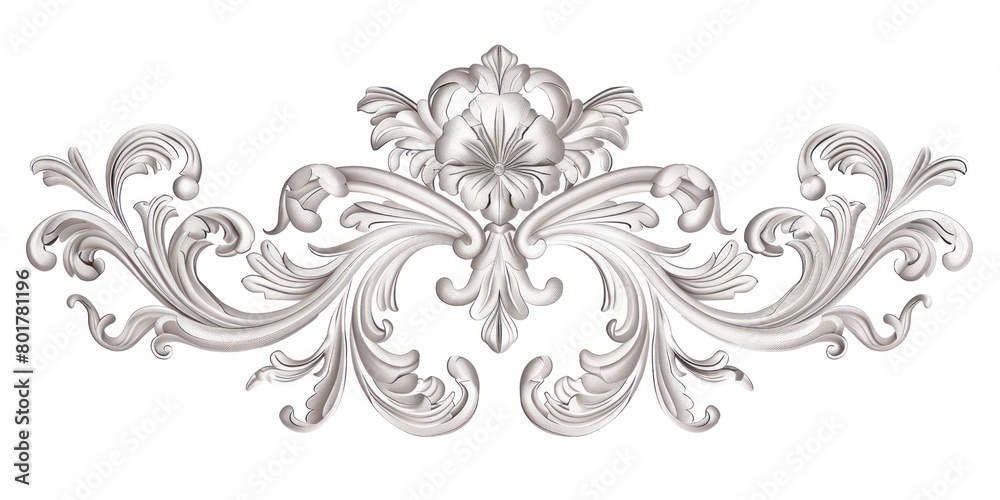 neo-baroque ornament on a white background