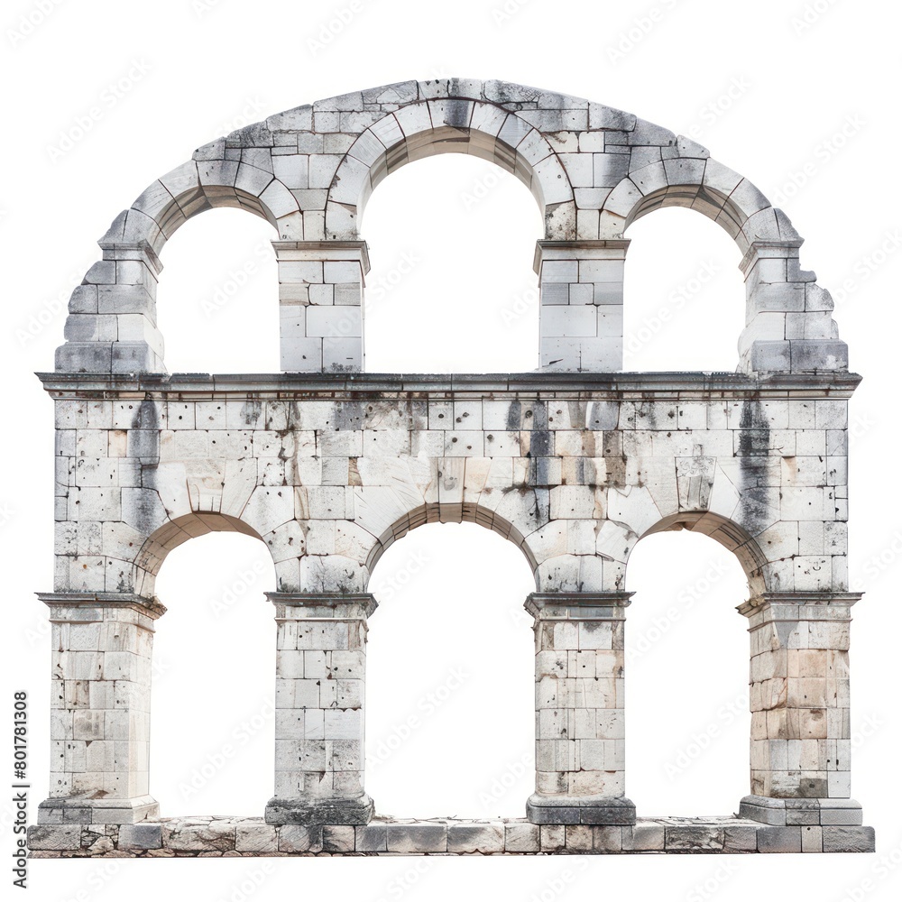 marble aqueduct on a white background