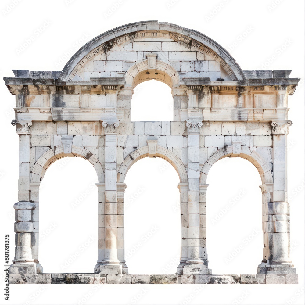 marble aqueduct on a white background