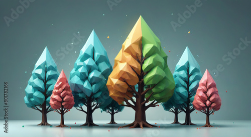 tree with    Banners , Wallpaper