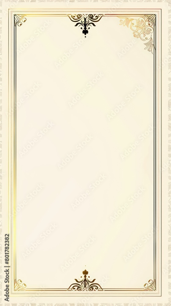 Obraz premium plain rectangular golden minimal pattern borders 