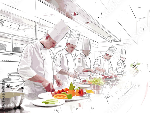 Culinary Symphony: A Culinary Team's Orchestrated Mastery of Ingredients