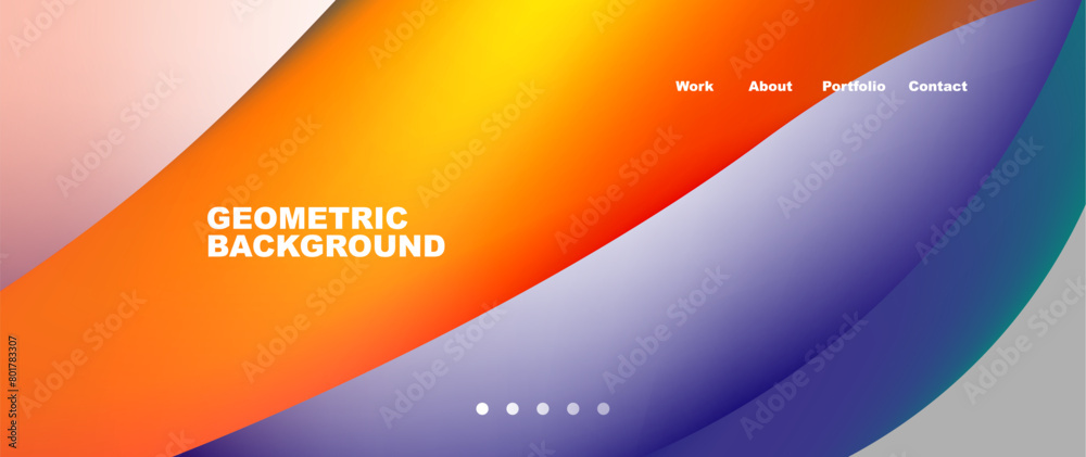 A geometric background featuring a colorful rainbow with shades of amber, orange, and electric blue. Circles and rectangles create a modern and technologyinspired design A geometric background featuring a colorful rainbow with shades of amber, orange, and electric blue. Circles and rectangles create a modern and technologyinspired design
