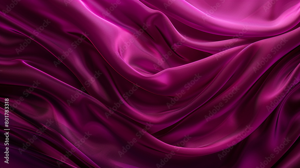 An abstract image of a magenta wave, rich and deep in color, flowing across the frame with a sense of grace and mystery. The wave's texture resembles luxurious velvet.