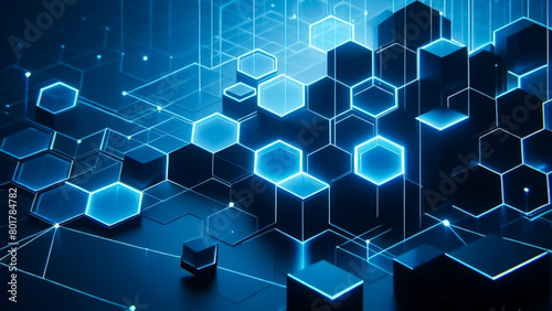 abstract background with hexagons