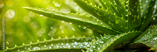 A green leafy plant with droplets of water on it