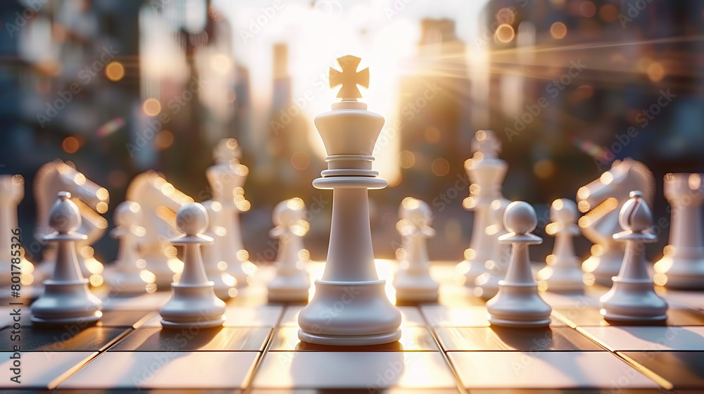 chess pieces on the board