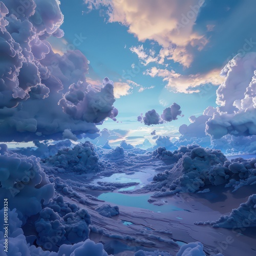 clouds, blue hues, sky landscape