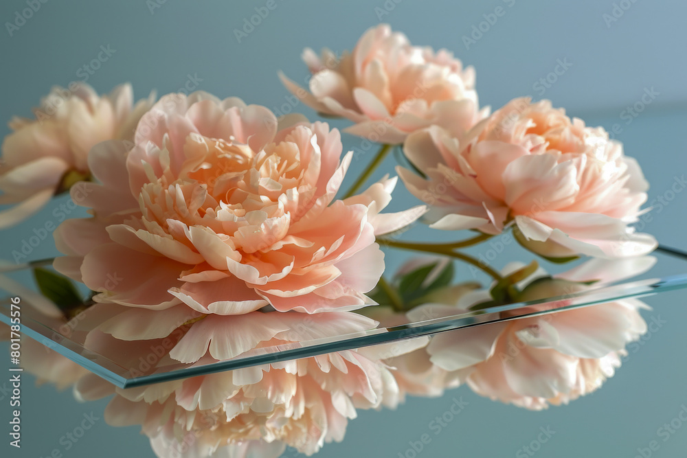 A close up of a bouquet of pink flowers in a glass vase A close up of a bouquet of pink flowers in a glass vase