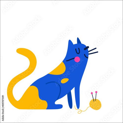 Adorable Cat Clipart for Decoration, Cards, and Printing