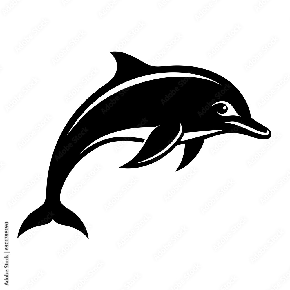 Dolphin silhouette icon illustration Dolphin silhouette icon illustration