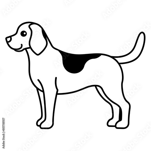 Beagle vector icon illustration