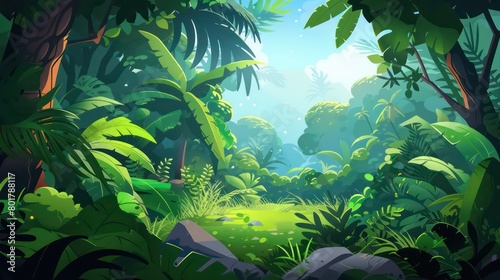 Fototapeta Naklejka Na Ścianę i Meble -  jungle theme in the background