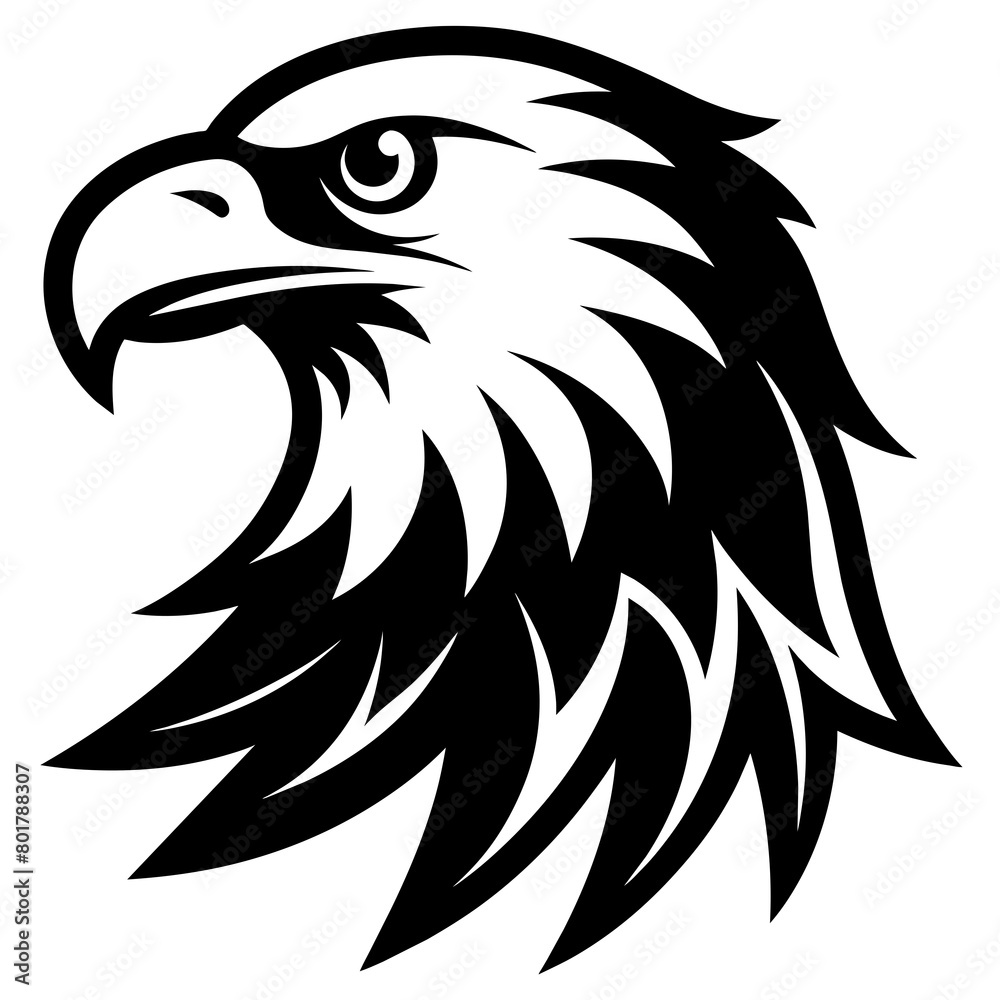 Obraz premium eagle head vector illustration