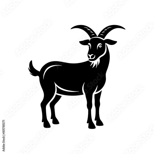 Goat silhouette vector icon illustration