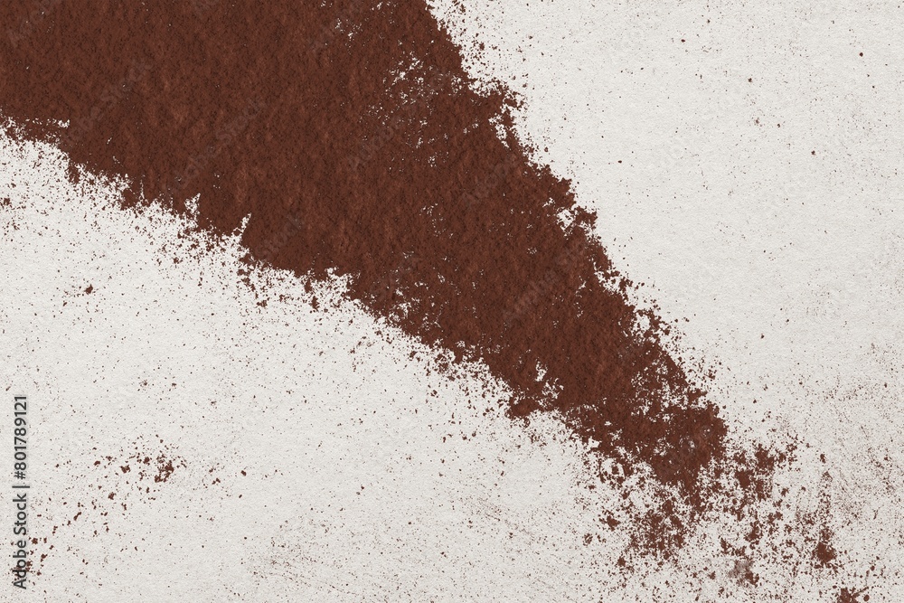 Cocoa powder texture background, design space