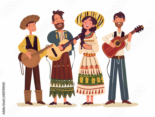 Animated Folk Legacy: Musicians Preserving Traditions through Harmony