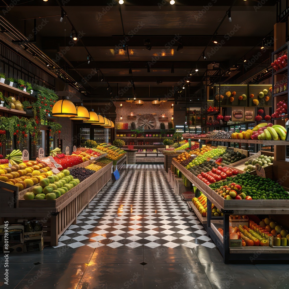 Fototapeta premium boutique fruit shop quality supermarket