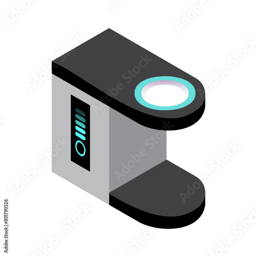 coffee maker machine isometric on white background