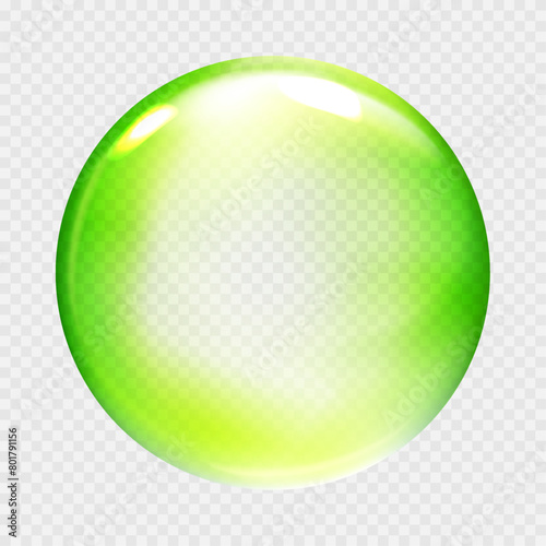 Abstract glass color spheres. Ball shiny transparent