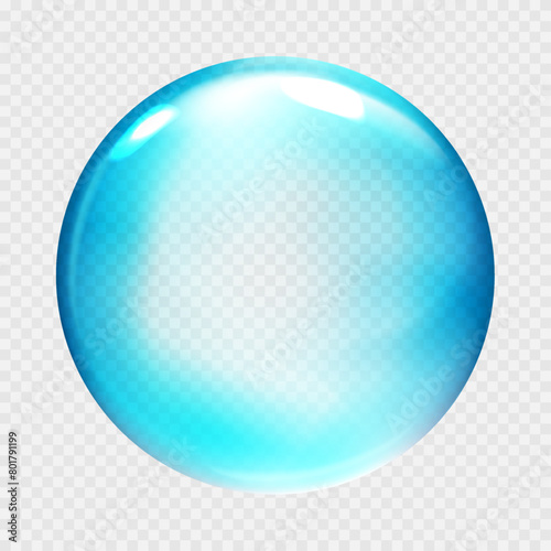 Abstract glass color spheres. Ball shiny transparent