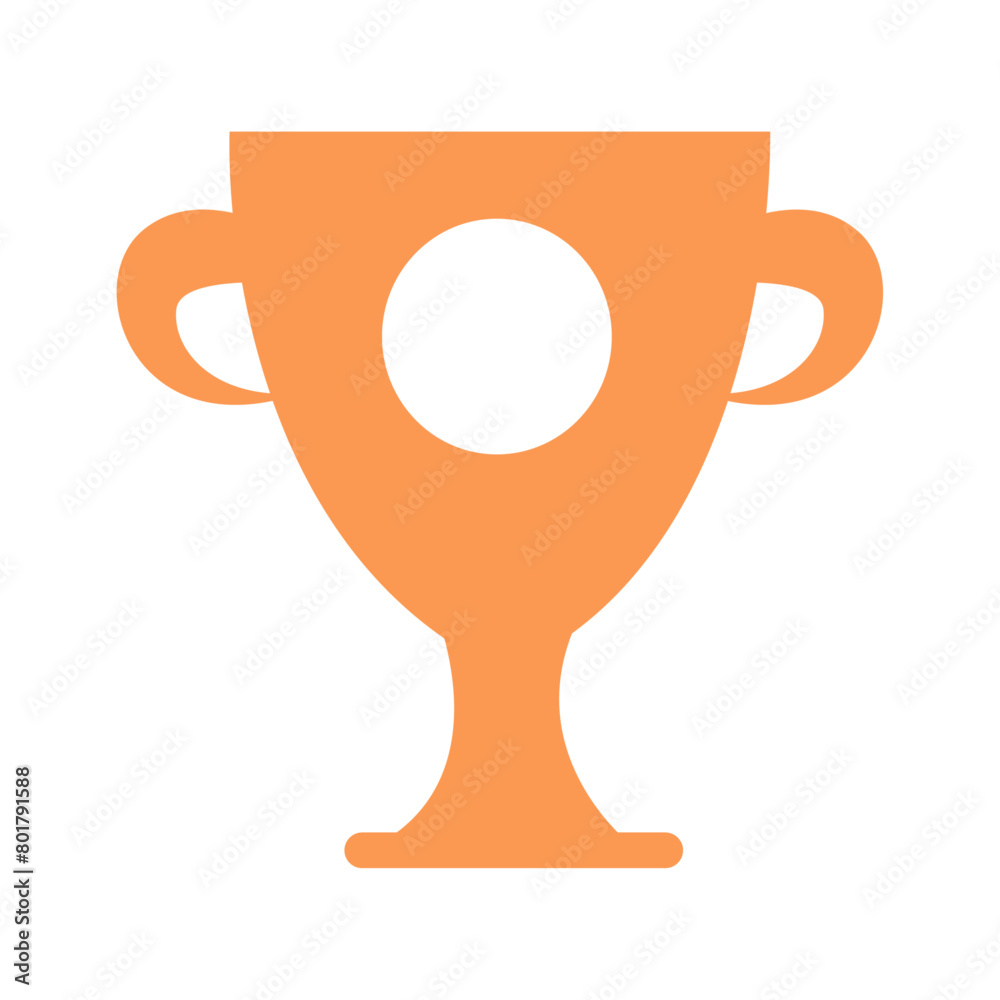 Cup award icon Flat illustration of cup award icon isolated on white background Cup award icon Flat illustration of cup award icon isolated on white background