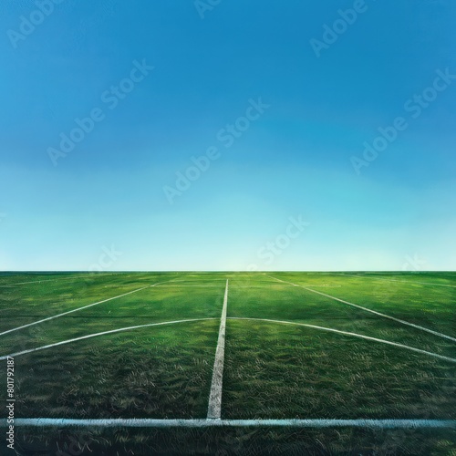 football pitch with white horizontal lines