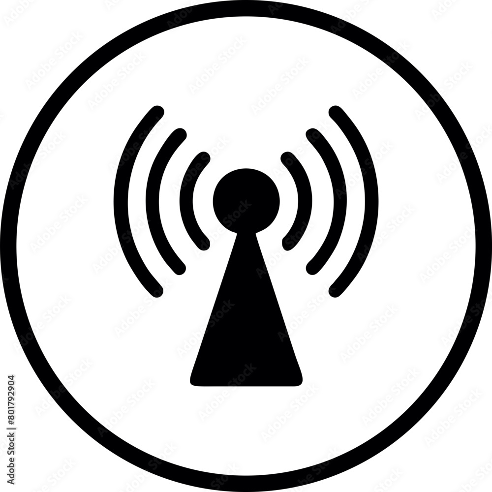 Wifi, wireless, internet signal icon logo template